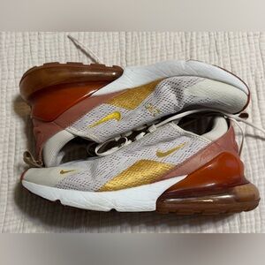 Women’s Nike Air Max 270 Cream and Gold size 10